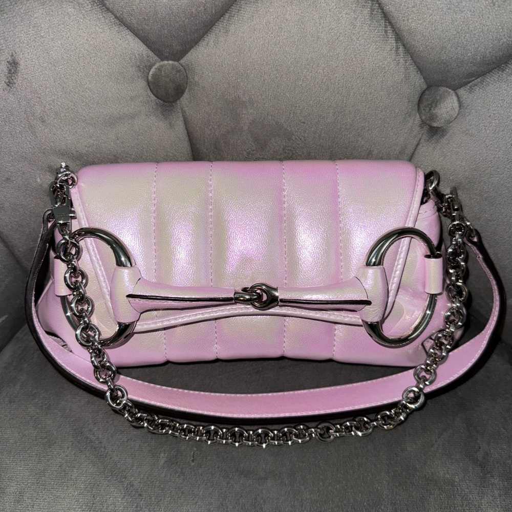 Gucci Horsebit chain leather handbag